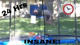 24 Hours OVERNIGHT Trampoline CHALLENGE W/ Pickyman