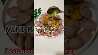Mini Idly Sambar , Coconut Chutney | Restaurant-style #ragirecipes#tiffinrecipe#ytshorts