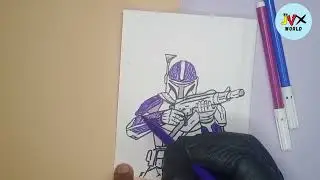 How to make Mandlorian style Sketch | Step by step guide 