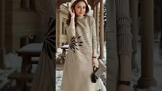 The perfect match for a beige knit dress and a plush beret❤🔥