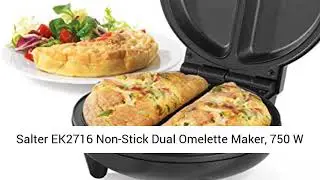 Salter EK2716 Non-Stick Dual Omelette Maker, 750 W , Black