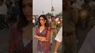 Khushali Kumar on shoot of her upcoming 
