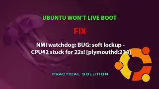 UBUNTU FIX: NMI watchdog: BUG: soft lockup - CPU#2 stuck for 22s! [plymouthd:234]