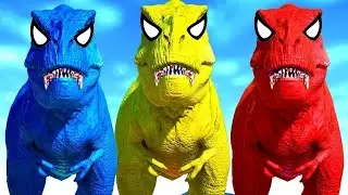 Speed Race Hunting Giants Jurassic world evolution Mammoth & Cow Monster Elephant Vs Monolophosaurus