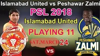 islamabad united final playing XI for final match PSL2018