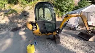 Excavator slew ring repair, moving rocks, alpine wall, pea shingle.