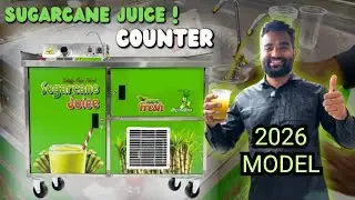 Sabse Best Sugarcane Juice Counter / 2026 Model Sugarcane Juice Machine Cart / Sugarcane Juice Cart