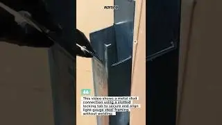Smart Metal Stud Locking System for Fast Framing #steelstud #construction #shorts
