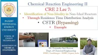 CRE2 Lec 7: Identification of Non-Ideality through RTD analysis CSTR(reactor) with Bypassing Problem