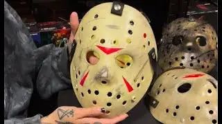 A closer look at our Jason Voorhees Friday the 13th masks made by Auz.