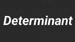 Determinant And Its Properties || Class 12th || Determinant By SSS Sir