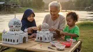 NENEK MEMBUAT MINIATUR MASJID MARMER 🕌 #trending #membangunmasjid #defhiratv