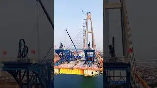 Construction progress of Bailizhou Yangtze River Bridge #bridge #infrastructure #technology