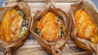Piept de pui la cuptor cu umplutură | Запечённые куриные грудки с начинкой