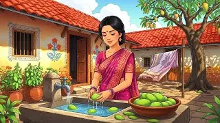 A Quiet Village Morning 🌅I Making Pickle🍃 I Cozy Indian Ghibli Slow Life
