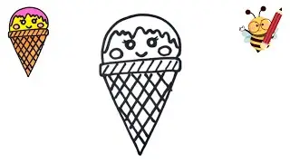 How to Draw an Ice Cream Cone | Easy & Fun Drawing for Kids 🍦🎨