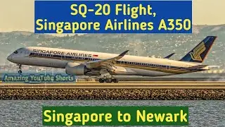 SQ20 Singapore Airlines A350 Singapore To Newark Airport #singaporeairlines #a350 #newarkairport