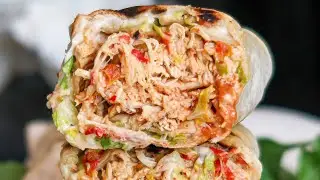 How To Make Shredded Chicken Wrap || Slow Cooker Shredded Chicken || Grilled Tortilla Chicken Wrap
