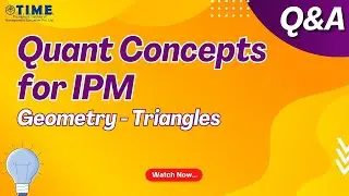 Conquer with Quant: Geometry - Triangles | Concept Questions for IPM 2025 🎯 | TIME 4 IPM