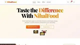 🚀 Introducing Nihal Food Website (Full Stack Frontend + Backend)