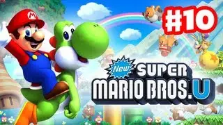New Super Mario Bros. U - Walkthrough Part 10 - Skyward Stalk Secret (World 3) (Wii U Gameplay)
