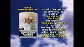 Mary Vincent Nee Regis short