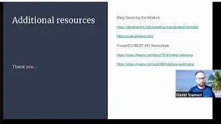 VMware {code} Power Session CODE4210 - Update Lifecycle with APIs and PowerCLI w/David Stamen