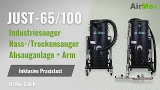 JUST-65/100 Industriesauger | Nass-/Trockensauger | Absauganlage mit Arm | AirMex GmbH