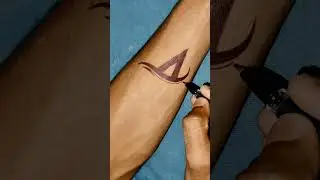A letter tattoo designs with pen #shorts
