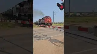 cp 7025 sd70acu smoking #train #cp ##railway #sd70acu