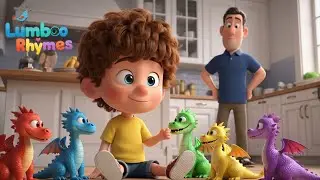 Five Little Dragons Song 🐉🎨 Learn Colors + Johny Johny! | Lumboo Rhymes Nursery Rhymes & Kids Songs