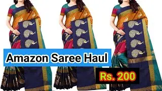 Amazon Saree Haul Under 200 || Daily Wear Saree Collection || Online Shopping Haul ||