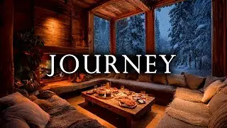 Warm Fireplace & Soft Piano Music | Late Night Focus & Peace | Whispering Fire Piano