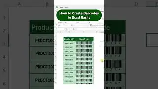 How to create barcode in Excel 👍 #viralvideo #reels #exceltips #tutorial #students #excel #tricks