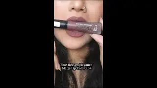 Swatching Blue Heaven Elegance Matte Lip Color - 07 | #shorts #lipstickshorts #blueheaven #swatch
