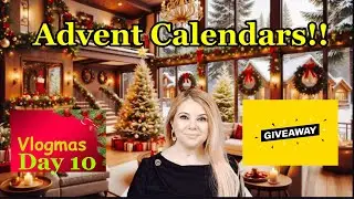 VLOGMAS День 10! Распаковка самого большого рождественского календаря! Розыгрыш! #красота #розыгрыш