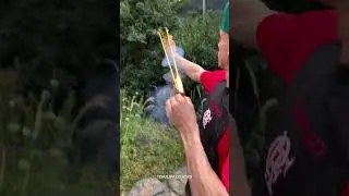 BLOWING UP A WASPS NEST WITH A FIRECRACKER