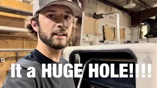 How to BIG HOLE!!!! Freightliner box Sleeper