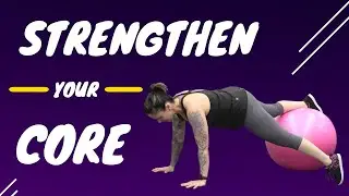 Physio Ball Toe Touchdowns