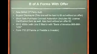 Bank of America RFD Letter and Freddie Mac Form 710