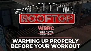 Personal trainer shows Mike Dubberly easy workout warmup on The Rooftop