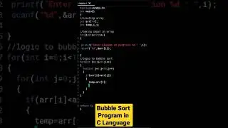 Bubble sort Program in C Language