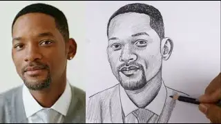 Will Smith's Portrait Drawing SECRET Exposed! Easy Pencil Sketch