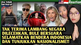 🇲🇾🇮🇩TAK TERIMA BONNIE BLUE LECEHKAN BENDERA INDONESIA ❗BULE BERSUARA SELAMATKAN LAMBANG NEGARA🇮🇩