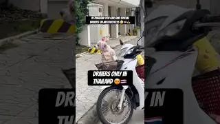 In Thailand you can find special drivers on motorcycles 🤔🇹🇭#funny #shorts #bangkok