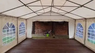 partyzelt 5x8m mit boden video