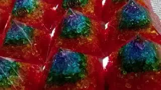 Oraganite energy stone pyramid