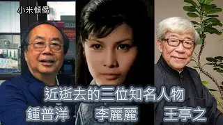 小米傾偈 最近逝去的三位知名人物 鍾普洋 李麗麗 王亭之