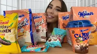 MUKBANG|ВАФЛИ 🧇 MANNER🤤бананы🍌и кокос🥥в шоколаде🍫Женщина-кухарка🤦🏽&zwj;♀️