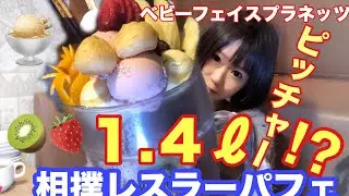 【デカ盛り】ベビーフェイスプラネッツ名物！？ピッチャーに入った相撲レスラーパフェ Extra large parfait